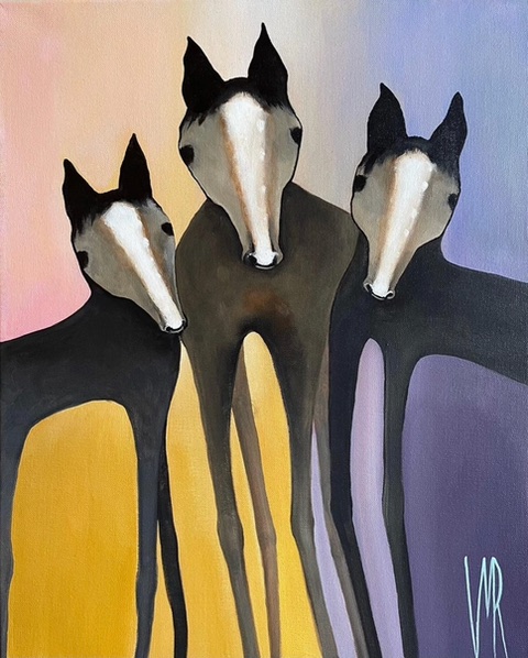 3 WILD HORSERS by Virginia Maria Romero